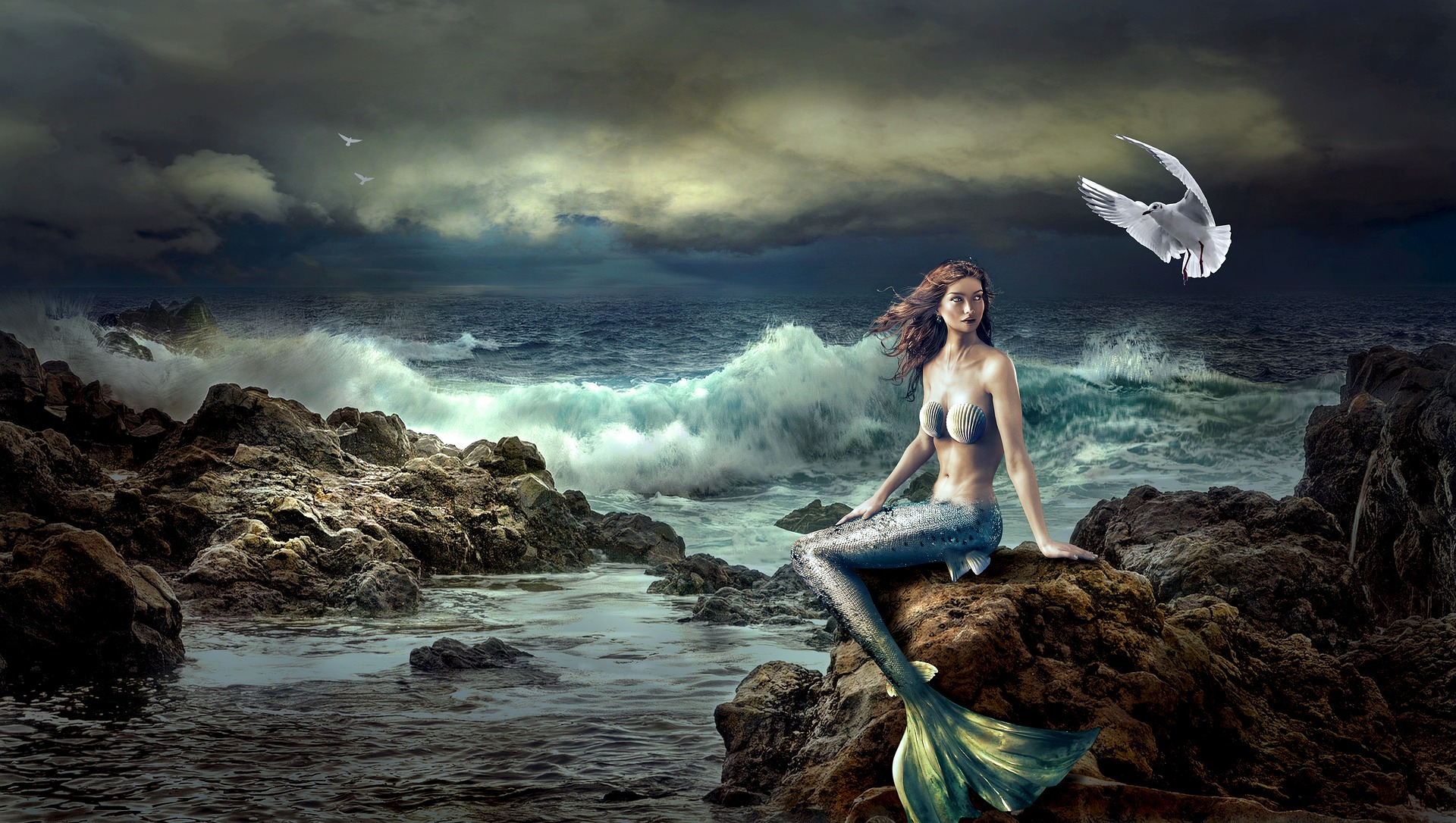 Syreny – mitologiczne piękności, czyhające na życie żeglarzy